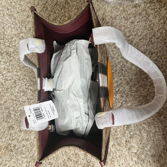 Coach 1917 Dempsey Tote In Signature Jacquard With Stripe And Coach Patch - Picture 7 of 10